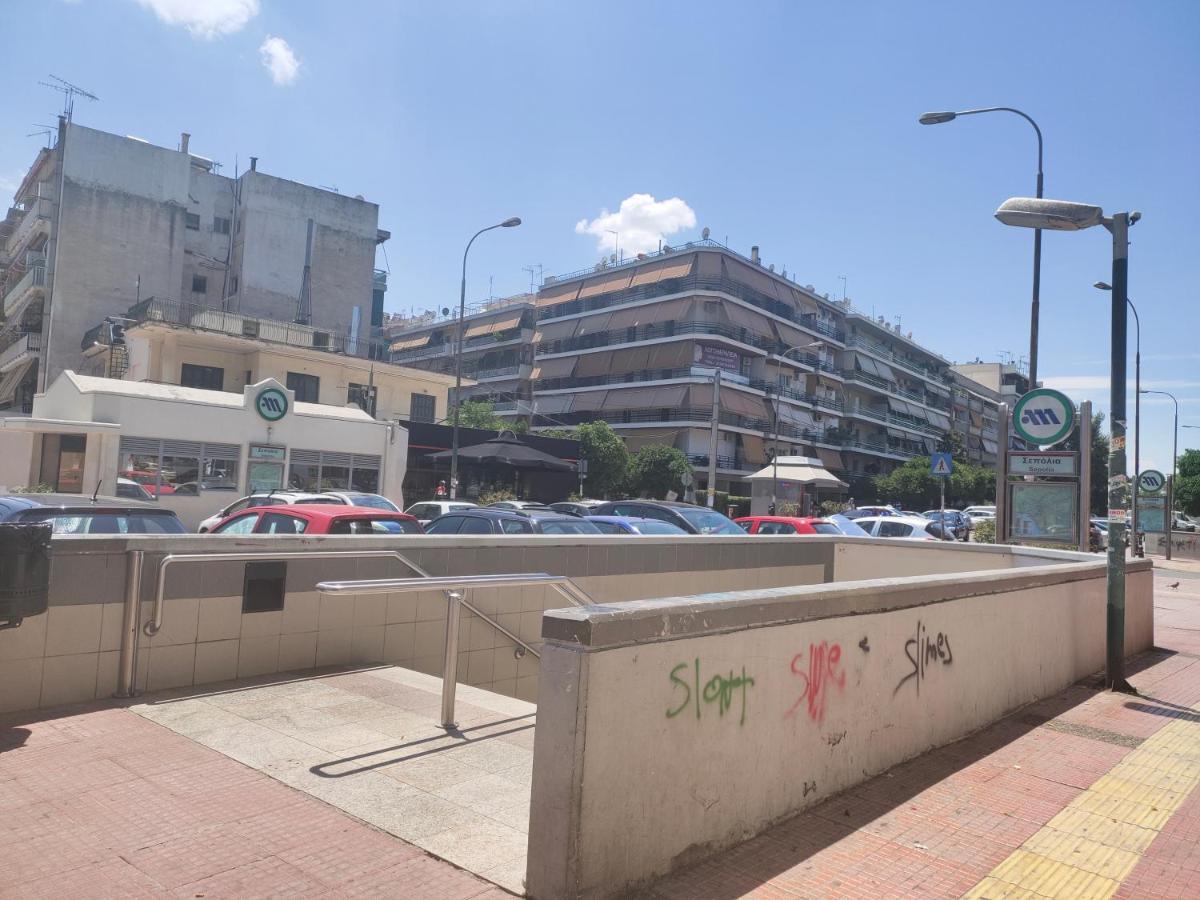 Wsd Hera Luxury Stylish 2Bd Apt With City View Balcony Near Merto أثينا المظهر الخارجي الصورة